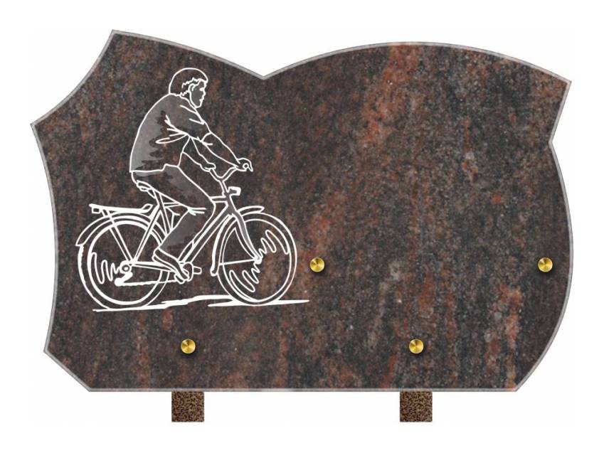 Stylish remarkable Granite plaque.