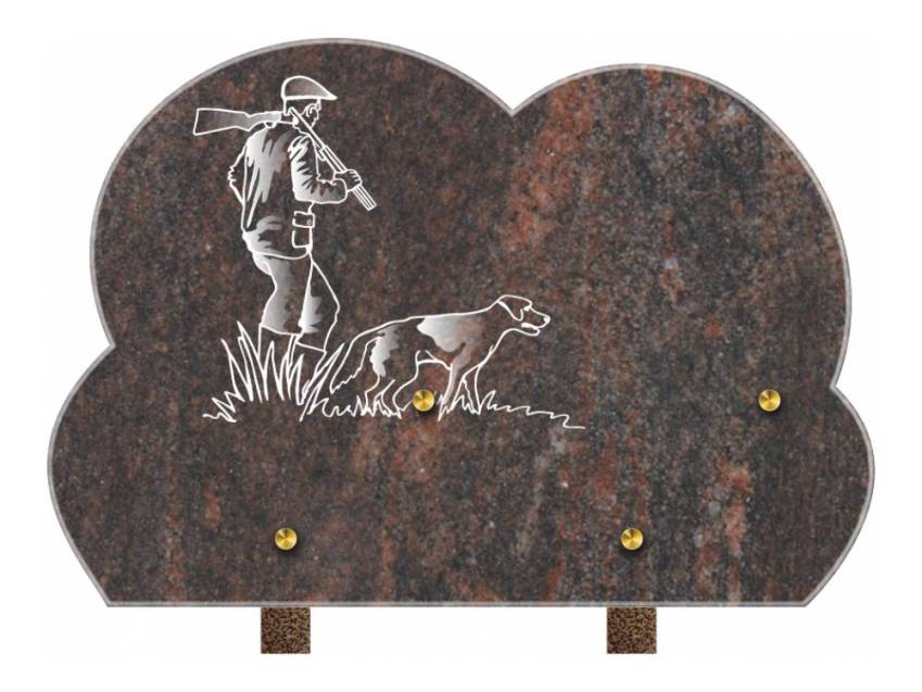 Stylish remarkable Granite plaque.