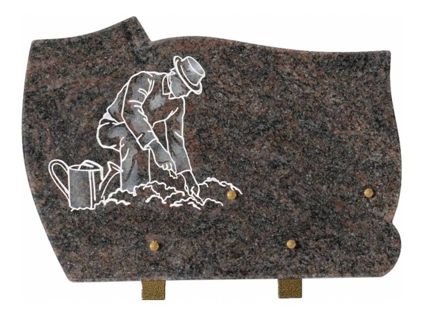 Modern artistic granite plaque.