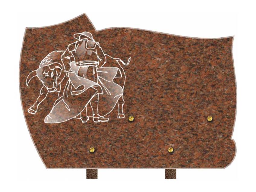 Modern artistic granite plaque.