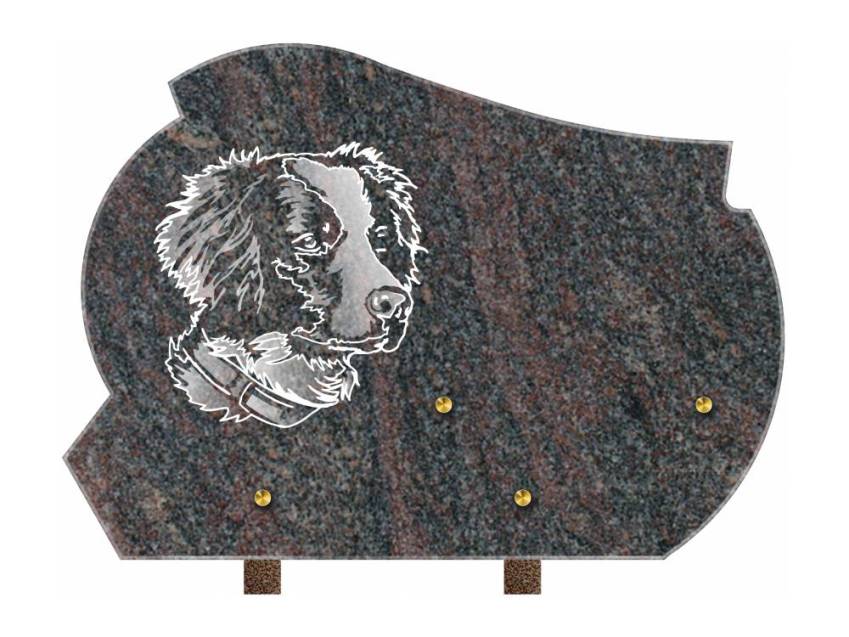 Modern artistic granite plaque.