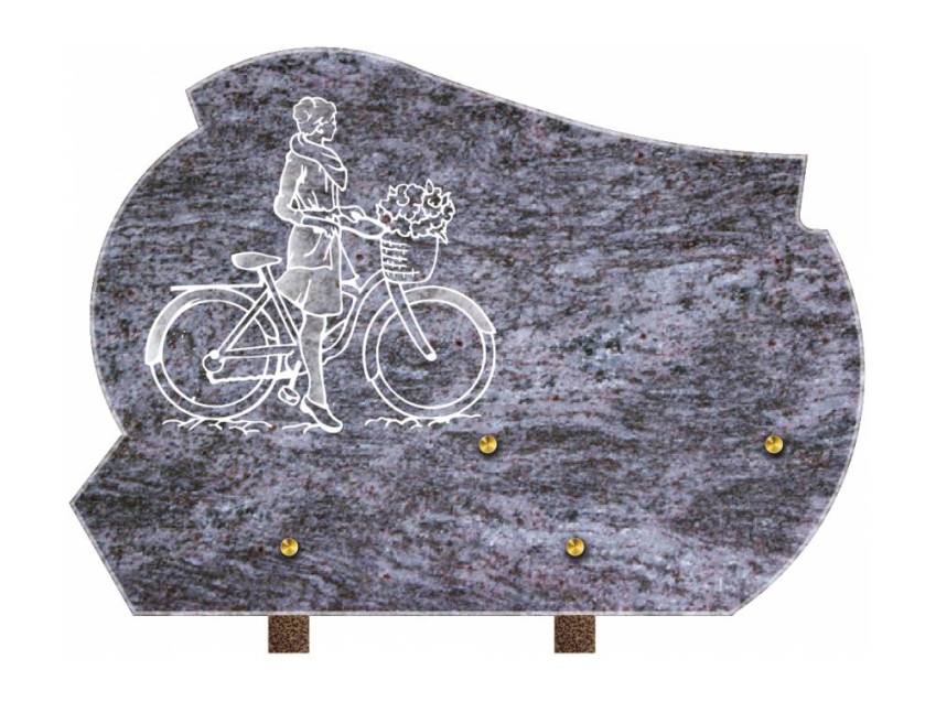 Modern artistic granite plaque.