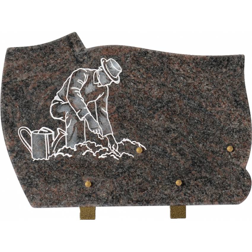 Modern artistic granite plaque.