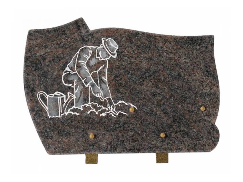 Modern artistic granite plaque.