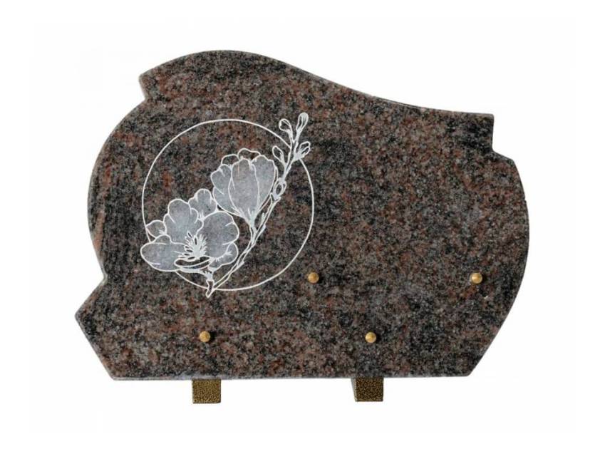 Modern artistic granite plaque.