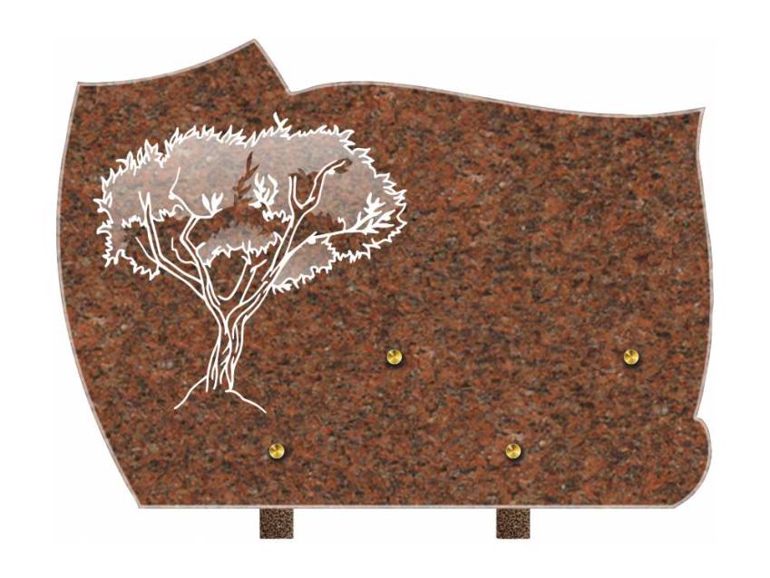 Modern artistic granite plaque.