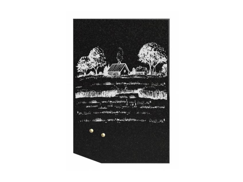 Granite plaque - Bucolic book.