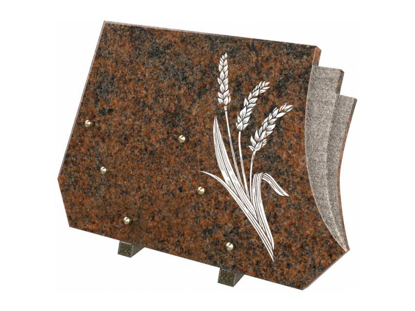 Sentimental design granite plaque.