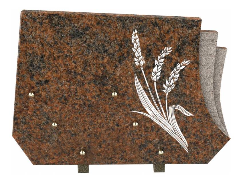 Sentimental design granite plaque.