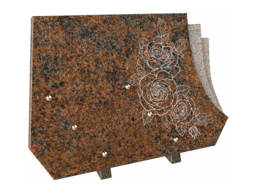 Sentimental design granite plaque.