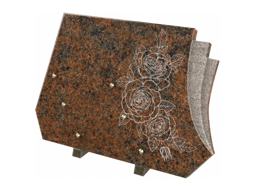 Sentimental design granite plaque.