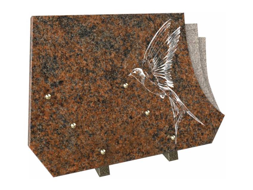 Sentimental design granite plaque.