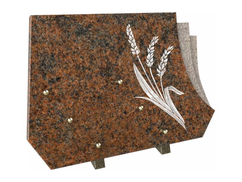 Sentimental design granite plaque.