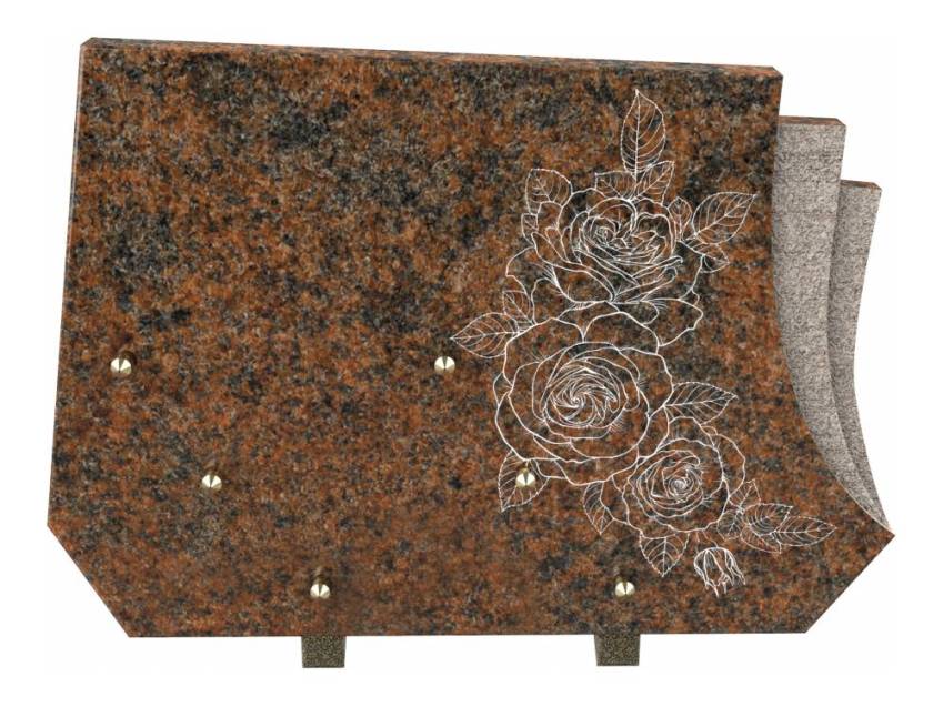 Sentimental design granite plaque.