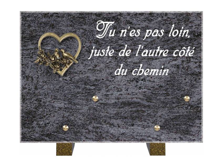 Plaque de granit rectangulaire. Rectangle florilège.