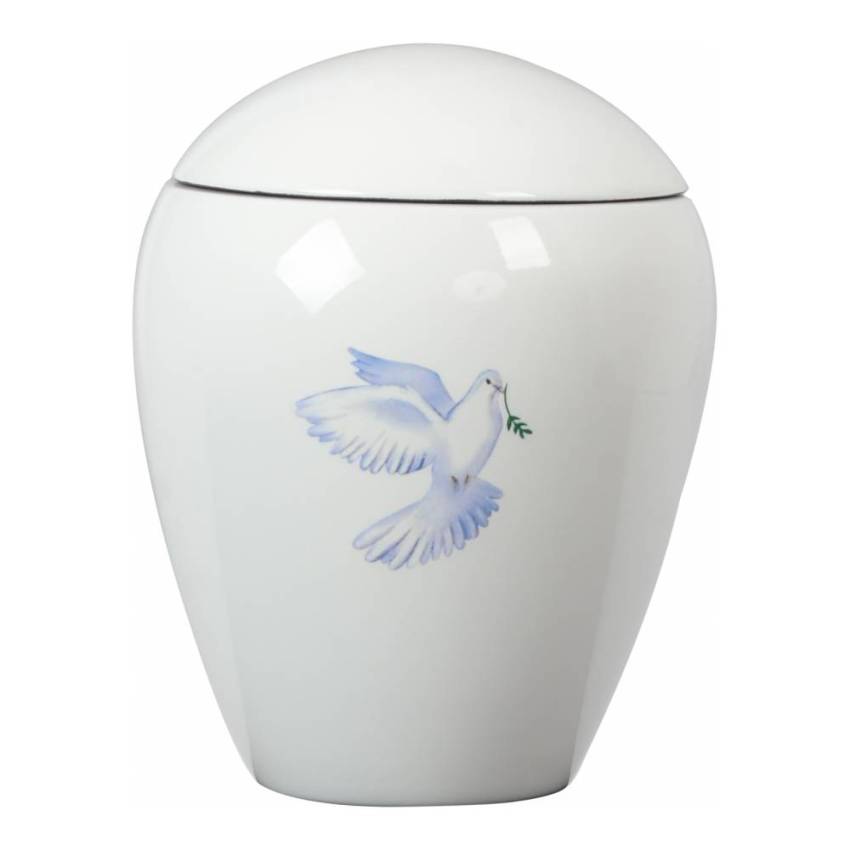 Romantic resin urn for child, 1 litre.