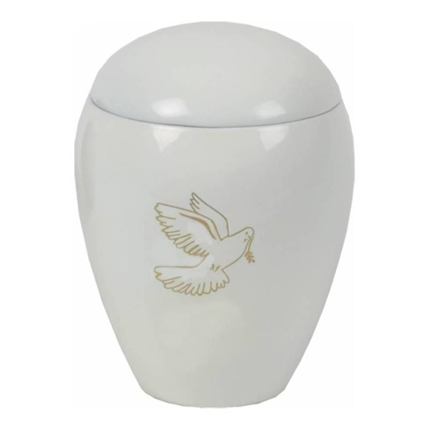 Romantic resin urn for child, 1 litre.