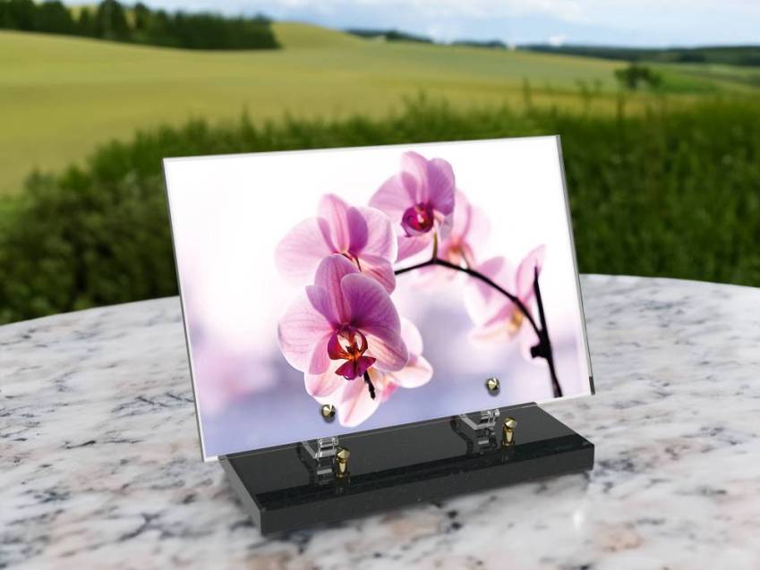 Plexiglas plate Rectangle emblematic flowers