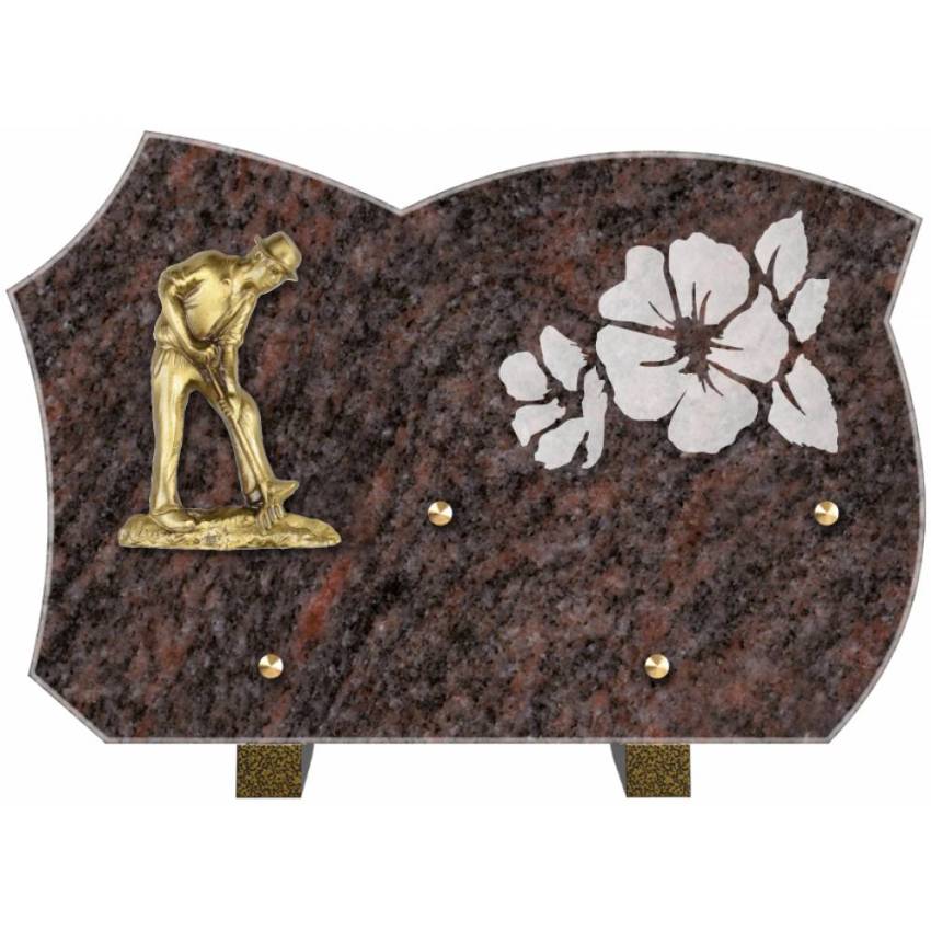 Plaque mortuaire satinia