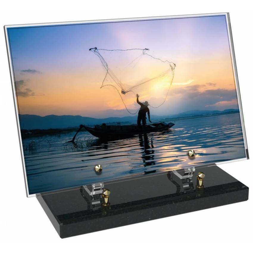 Peach Rectangle Plexiglas Plate