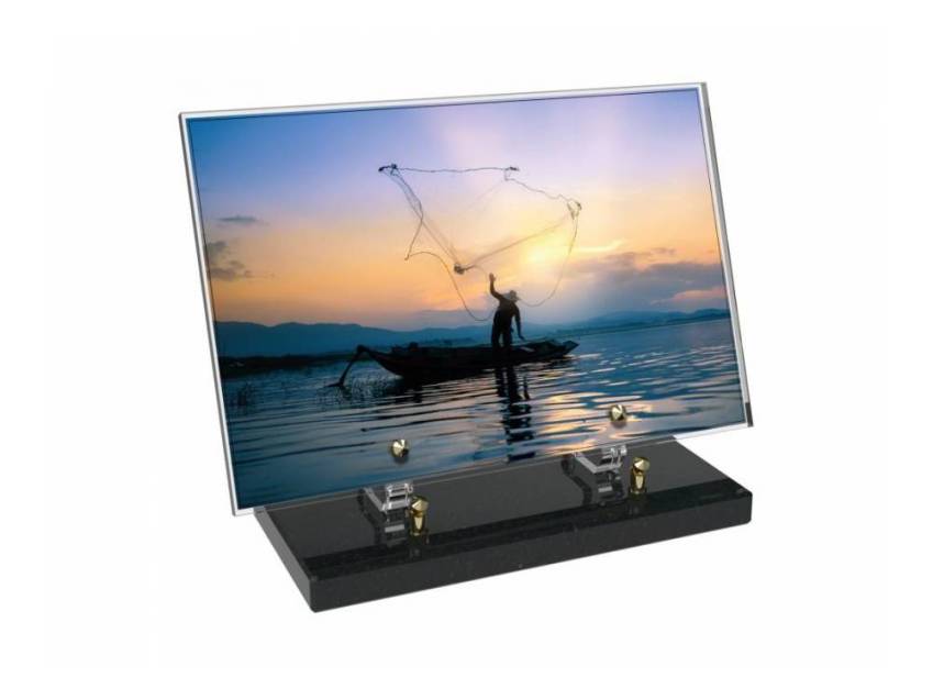 Peach Rectangle Plexiglas Plate